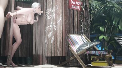 This is a hentai porn video featuring Ashe, where she takes advantage of a glory hole and ends up having multiple orgasms with various men