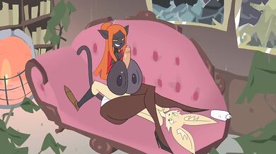 Invasive Amphibian Dominates the Bullied Female in a Paizuri Adventure