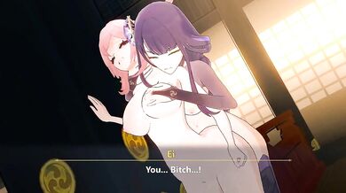 The Naughty Miko and the Three Perverted Monks