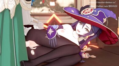 The horny couple cant wait to get home and try out Monas new side table