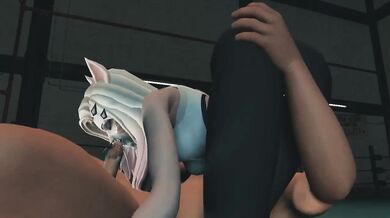 K/DA Ahri Face Fuck In The Gym