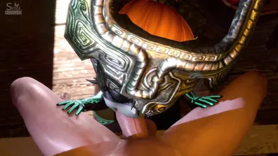 Midna, the Twilight Princess, takes center stage as she showcases her skills in giving blowjobs to random dudes on the Smol Society platform