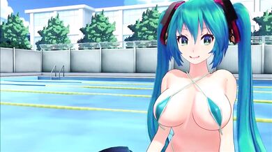 Watch Hatsune Miku in a micro bikini party by the pool with her hot friends! You wont believe how Acid39 they get