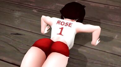 Watch Ruby Rose and her hot friend Rosie do push-ups for you in RWBY!