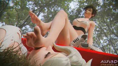 Diamonds and Toes: Mercys Licking Adventure with Tracer