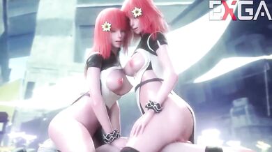 Two Sexy Twin Goddesses Take Over the Kingdom- Exclusive Hentai Animation
