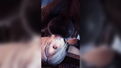 Watch as Ivy Valentine, the sexy fighter from the Soul Calibur games, gets down and dirty with a werewolf in this hot hentai PORN video!
