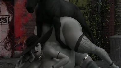Mixed Breed Mating: Futa Dimitrescu and the Horse (Starring JohnDoe1970)