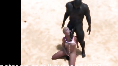 On the Beach Cumshot Pics by LayerOne1000: A Hentai Movie