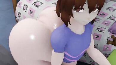Undertale - Frisk the NPC Showing off her Booty