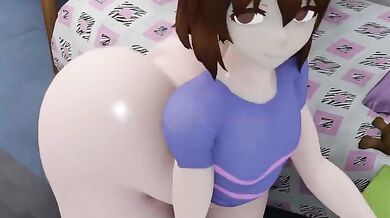 Undertale - Frisk the NPC Showing off her Booty