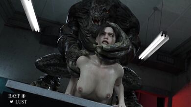 Claire Redfield gets pounded hard by Bayf Lust in her first hentai scene ever!