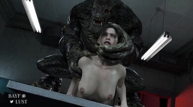 Claire Redfield gets pounded hard by Bayf Lust in her first hentai scene ever!