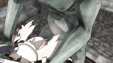 Mighty Minotaur and Little Fembot in a Maniacal Mating Mayhem!