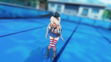 Shimakaze - Deep Blue Town (Ver 2) [MMD R18] DreamHeart