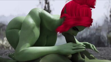 Curvy Elf and a Half-Orc were pounded by an Orc Futanaris Monstrous Dick