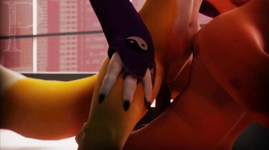 The Mischievous Renamon Taking a Ride on Peters Stiff Manhood