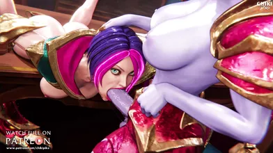 The Futa Shyvana and Fiora Blowjob Adventure