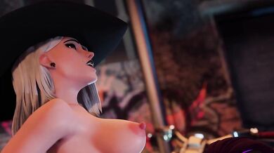 Watch as Ashe and Sombra join forces to fulfill each others fantasies in a steamy lesbian encounter