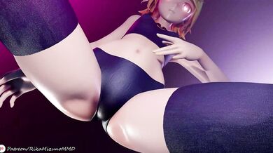 Miku and Rin, the Vocaloids with Cakes for Faces in MMD Hentai Porn!