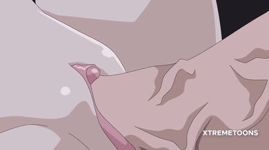 The demon lord Momonga, now trapped in a human body, is seduced by his loyal servant Albedo in this hentai Xtremetoons video