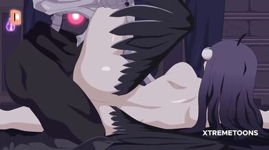 The demon lord Momonga, now trapped in a human body, is seduced by his loyal servant Albedo in this hentai Xtremetoons video
