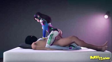 M1llcake Rides the Mech-Sexual Revolution with DVas Rotating Cowgirl