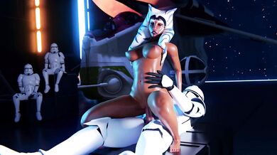 Ahsoka trains her Clone Trooper in a very unconventional way, using El-Recondite sex toys and techniques to make sure he is always ready for battle