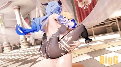 The Naughty Night of the Magical Maiden Ganyu and her Mysterious Aether: Starring BigG!