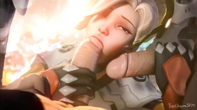 Mercys Double Cock Tsunamis: Overwatch Hentai Porn Video