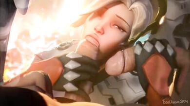 Mercys Double Cock Tsunamis: Overwatch Hentai Porn Video