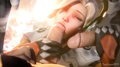 Mercys Double Cock Tsunamis: Overwatch Hentai Porn Video