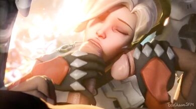 Mercys Double Cock Tsunamis: Overwatch Hentai Porn Video
