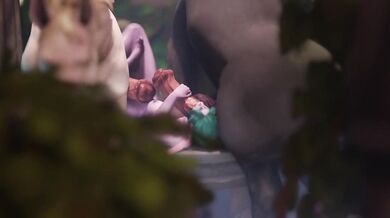 Watch as the enchantress Tyrande and two stallions go at it, while someone watches from afar Its a voyeurs delight!