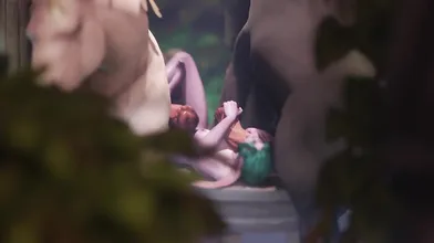 Watch as the enchantress Tyrande and two stallions go at it, while someone watches from afar Its a voyeurs delight!