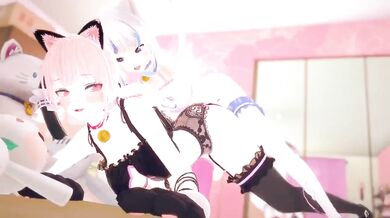 Sexy Vtuber GF Gangbang Battle!