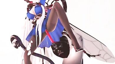 Sexualized Creatures Crawl Over Black Silky Pantyhose in This Sensational Hentai Video