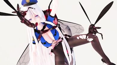 Sexualized Creatures Crawl Over Black Silky Pantyhose in This Sensational Hentai Video