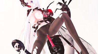 Sexualized Creatures Crawl Over Black Silky Pantyhose in This Sensational Hentai Video