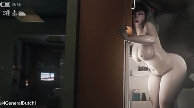 Watch Mei get caught on a hid*den cam in General Butchs secret lair, as she explores his dirty little fantasies and pleasures herself for him!