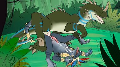 Watch as Lizardman takes his mount for a ride that will leave you breathless!