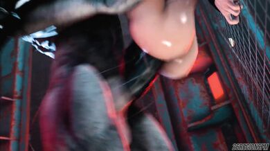 Mary and Rose battle a monstrous creature in an intense XXX encounter