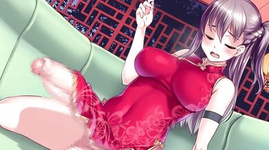 Injected a Drug into a Futanari China-dress Girls Penis and it got HUGE