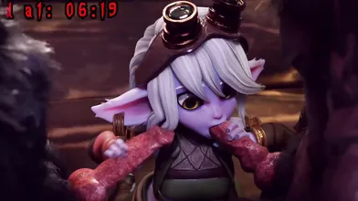 3 horny Yordles having mind-blowing sex in HMV