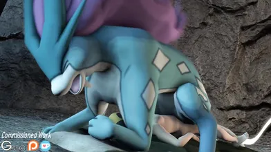 Seduced by the Glitchy Cyborg: Suicunes Human Slave