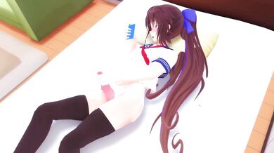 Phone Fucking with Hikari and her Futanari Secret