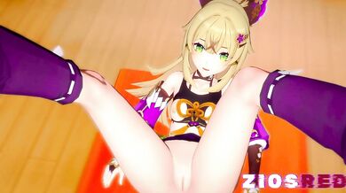 Watch this hot hentai video featuring a blonde catgirl nekomimi half naked in the erotic anime series, Kirara Genshin Impact 720P (18 ) Hentai Sex