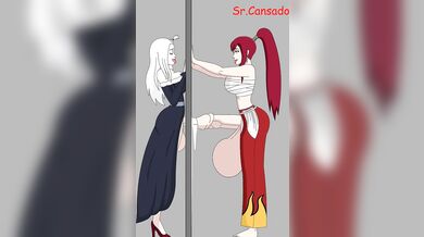The Hentai Tale of Mirajane Strauss and Erza Scarlet with their hot Spanish teacher, Sr Cansado!