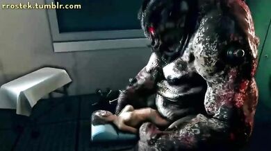 Rebecca rides the monstrous cock of Lara Croft as she is bound and for*ced to submit in this intense bondage scene