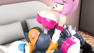 The moment Rouge put on her cowgirl outfit, Amy couldnt help but feel a rush of excitement run through her body